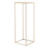 Wedding Flower Stand, 10PCS 80cm Column Flower Stand, Floral Stands with Metal Laminate, Gold Rectangular Floral Display Rack for Wedding, Party, Birthday, Home,  Gold Centerpiece Stands