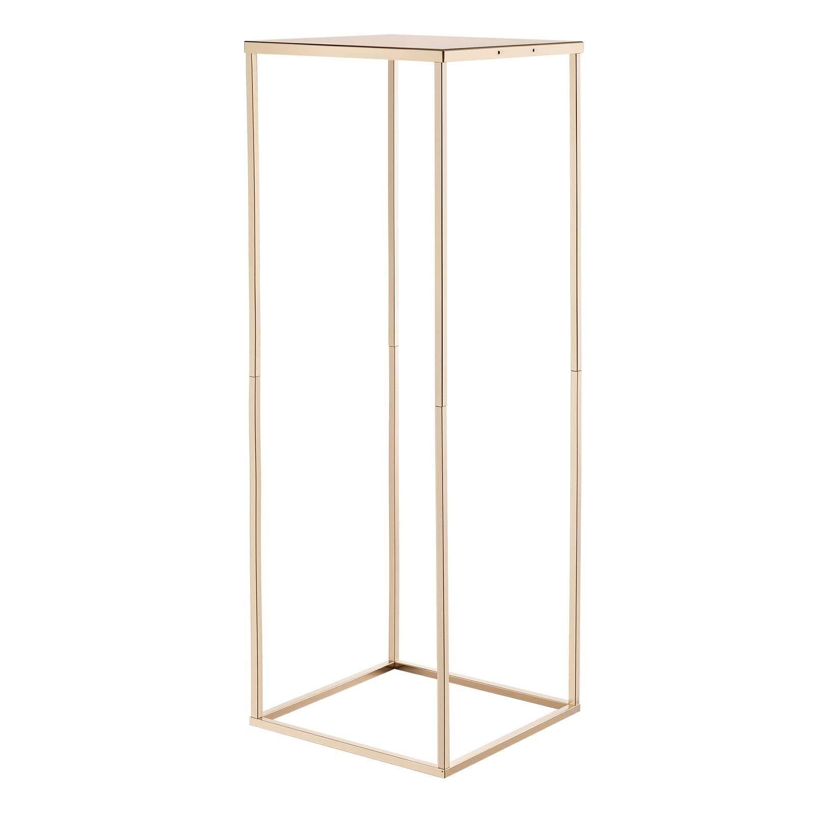 Wedding Flower Stand, 10PCS 80cm Column Flower Stand, Floral Stands with Metal Laminate, Gold Rectangular Floral Display Rack for Wedding, Party, Birthday, Home,  Gold Centerpiece Stands