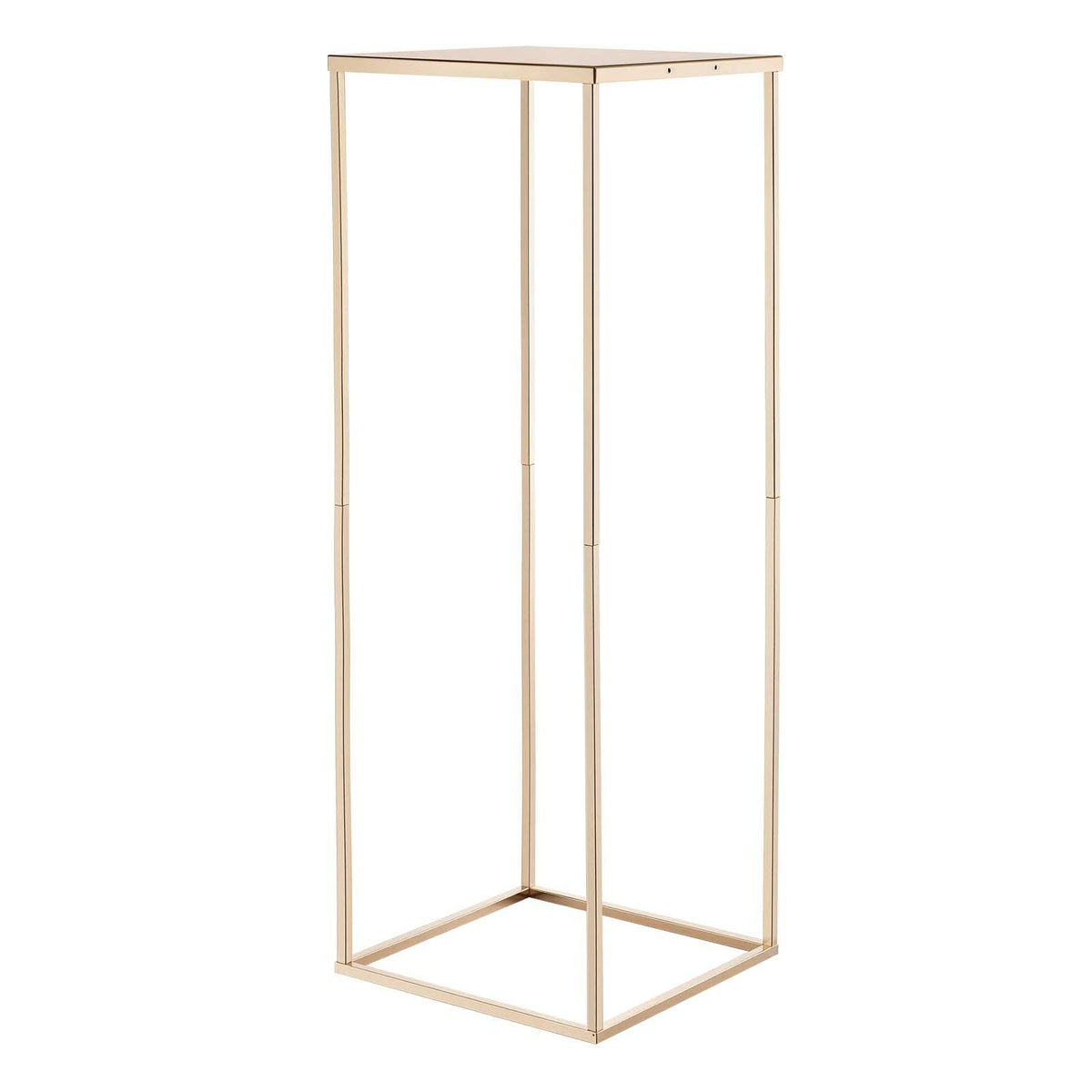 Wedding Flower Stand, 10PCS 80cm Column Flower Stand, Floral Stands with Metal Laminate, Gold Rectangular Floral Display Rack for Wedding, Party, Birthday, Home,  Gold Centerpiece Stands
