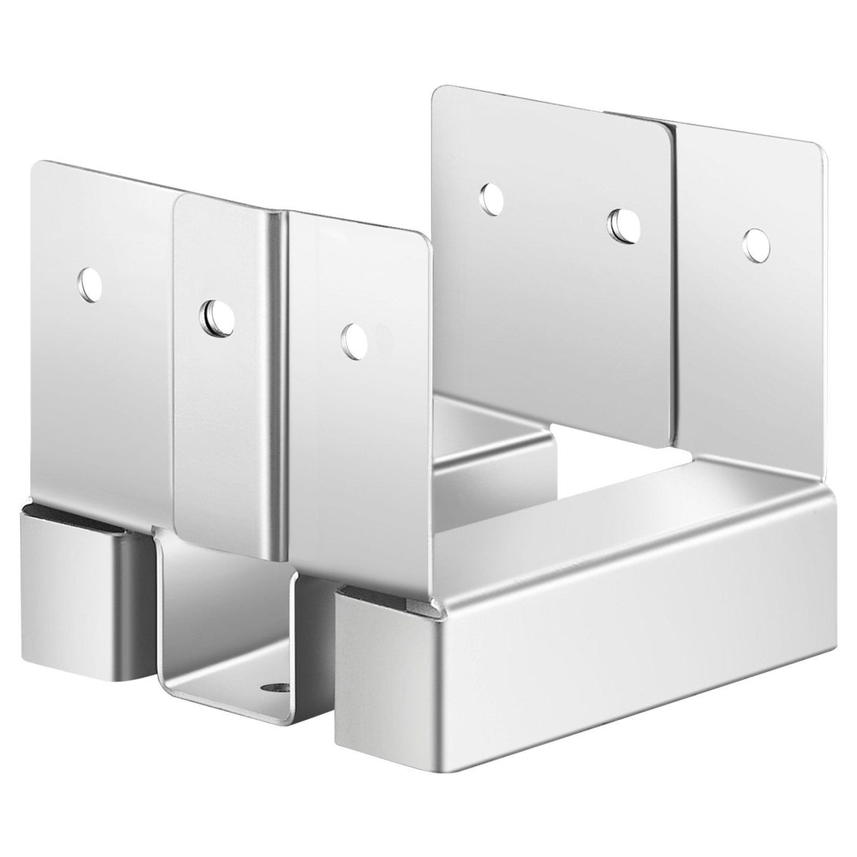 4x4 Post Base 10 Pcs, Inner Size 3.53x3.56inch/89.6x90.5mm Concrete Post Anchor, Heavy-Duty Zinc-Plated Carbon Steel Posts Brackets with 1 Inch Standoff Elevation, for Concrete Pergolas Patios