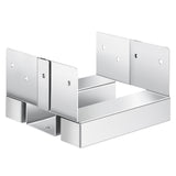 6x6 Post Base 10 Pcs, Inner Size 5.49x5.57inch/139.5x141.5mm Concrete Post Anchor, Heavy-Duty Zinc-Plated Carbon Steel Posts Brackets with 1 Inch Standoff Elevation, for Concrete Pergolas Patio