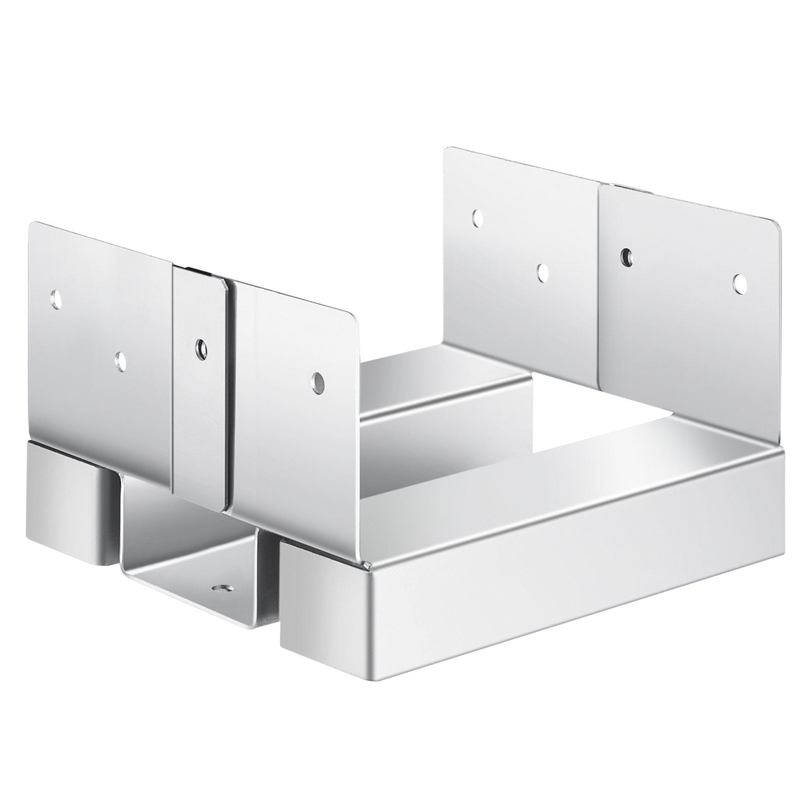 6x6 Post Base 10 Pcs, Inner Size 5.49x5.57inch/139.5x141.5mm Concrete Post Anchor, Heavy-Duty Zinc-Plated Carbon Steel Posts Brackets with 1 Inch Standoff Elevation, for Concrete Pergolas Patio