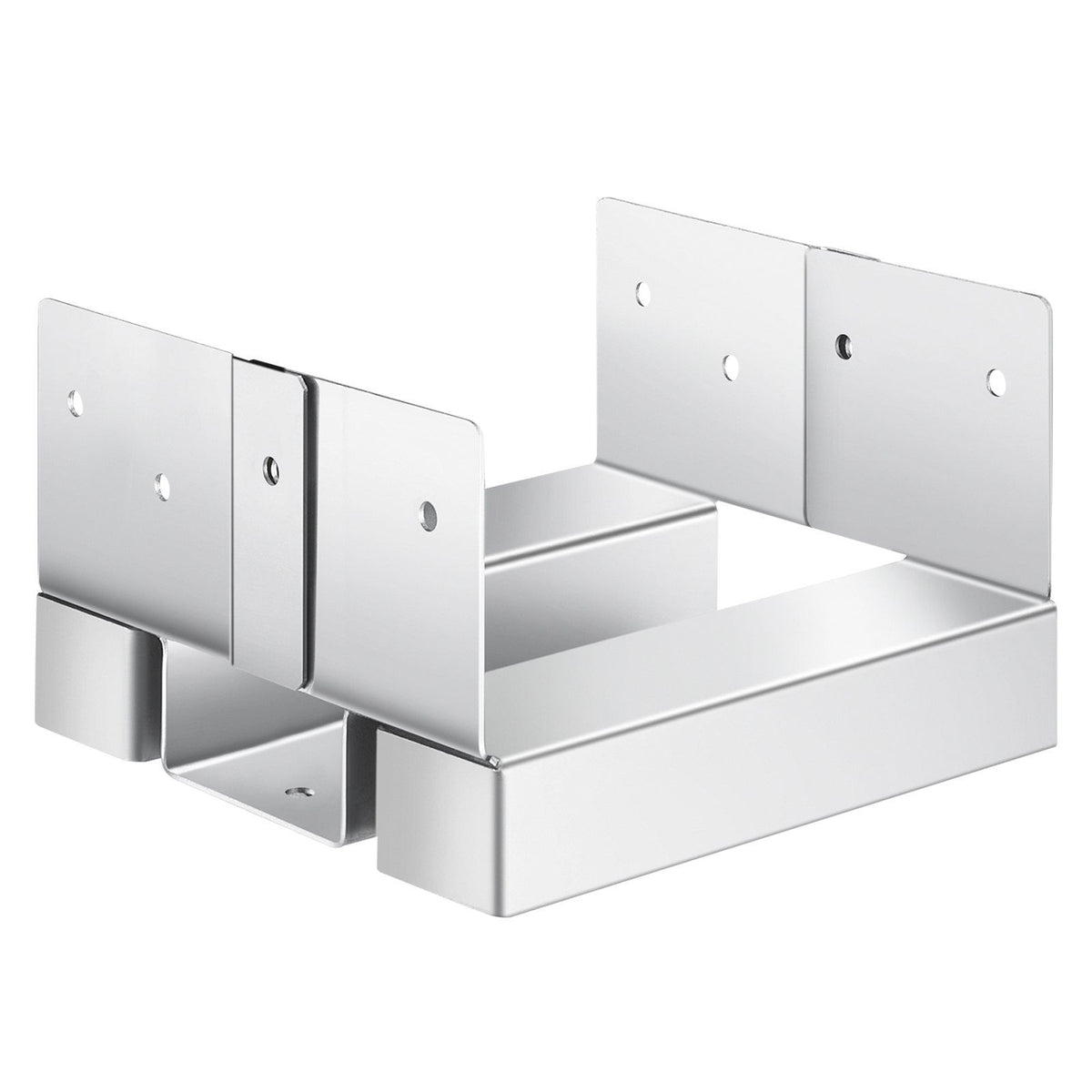 6x6 Post Base 10 Pcs, Inner Size 5.49x5.57inch/139.5x141.5mm Concrete Post Anchor, Heavy-Duty Zinc-Plated Carbon Steel Posts Brackets with 1 Inch Standoff Elevation, for Concrete Pergolas Patio