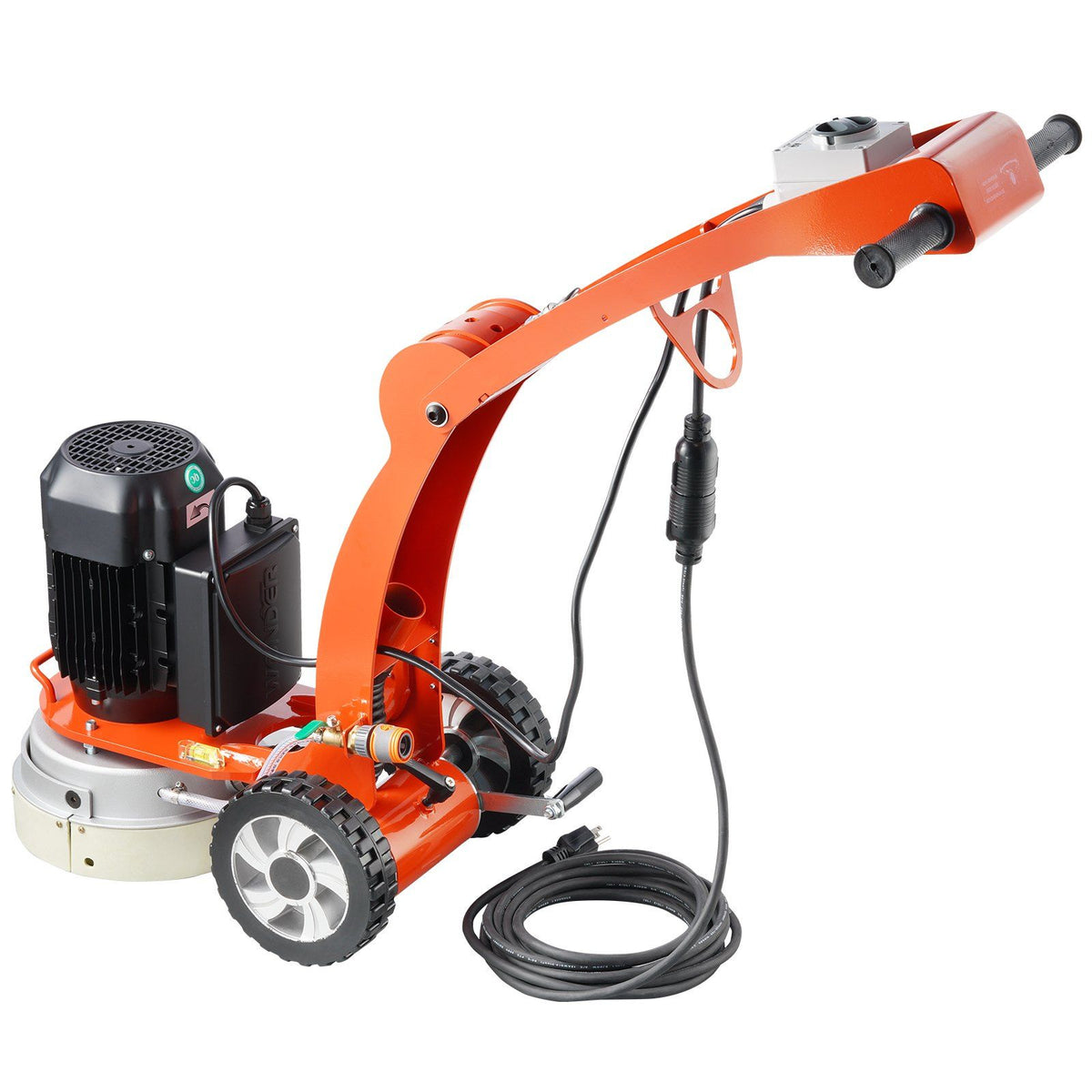 Electric Concrete Floor Grinder 10" Walk-Behind Grinder 3.0HP Concrete Floor Polisher, 2200W Grinding Machine, 1430RPM Upgrade Brushless Motor Surfacing Grinder for Granite/Marble/Stones
