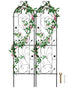2 Packs Metal Garden Trellis for Climbing Plant Support 60x15 in Rustproof