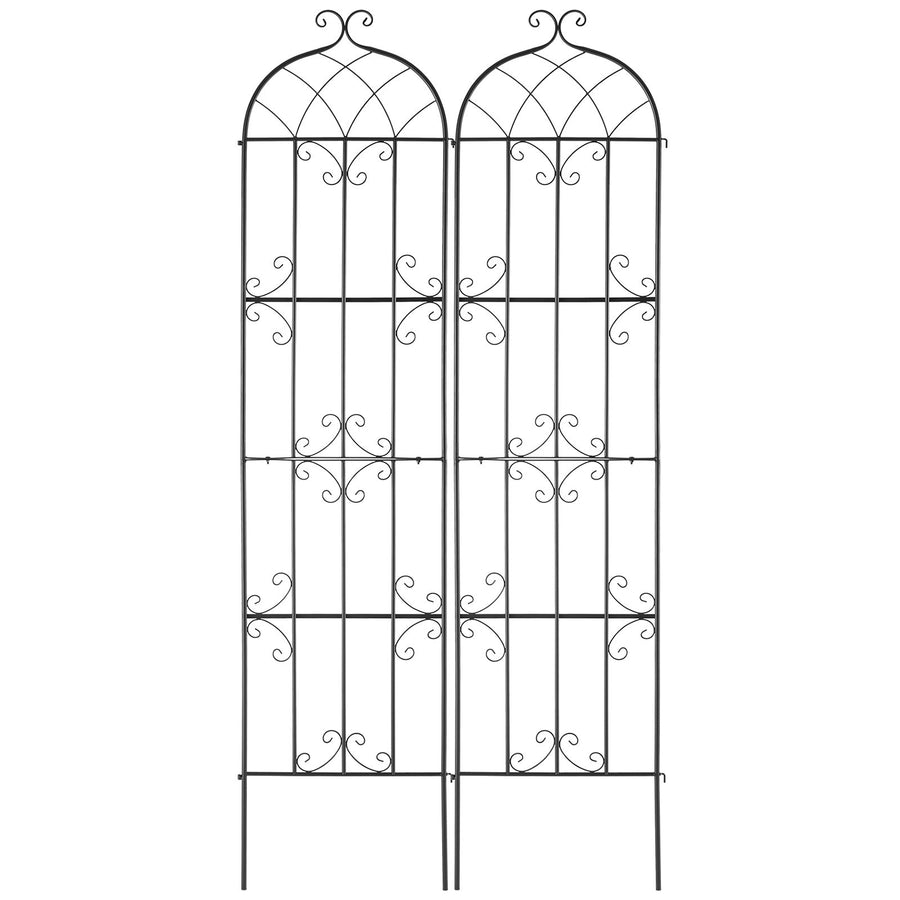 VEVOR 2 Packs Metal Garden Trellis for Climbing Plant Support 87x20 in Rustproof