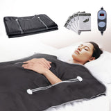 Sauna Blanket for Detoxification, Portable Far Infrared Sauna for Home, Oxford Sauna Bag w/ Arm Holes & Carbon Fiber Heating, 1-6 Level Adjustable Temp, 5-60 Minutes Timer, 1800x800mm
