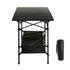Folding Camping Table, Outdoor Portable Side Tables, Lightweight Fold Up Table, Aluminum & Steel Ultra Compact Work Table with Large Storage and Carry Bag, For Beach, Picnic, Travel, 24x16 inch