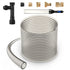 Aquarium Vacuum Gravel Cleaner, 50 ft PVC Hose Fish Tank Vacuum Gravel Cleaner, Siphon Fish Tank Cleaner Vacuum, 3 Types of Brass Adapters, for Fish Tank Cleaning Gravel & Sand
