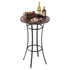 Outdoor Round Bar Table, 60 cm Counter Bar Height Bistro Table, Patio Dining Tables with Easy-to-Clean Top & Sturdy Metal Frame, Indoor High Top Pub Tables for Small Places, Kitchen