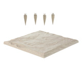 Garden Stepping Stones, 16Pcs 39.5x39.5 cm, Decorative Stepping Stones with Stakes, Weather-Resistant Plastic Pathway Pavers, Smooth Surface, Outdoor Walkway for Lawn Patio Landscape, Beige