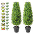 2 Pack 91.4cm Artificial Boxwood Topiary Tree Faux Plant UV Decor In/Outdoor
