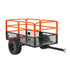 Garden Utility Trailer, 28 Cu. Ft. & 800 kg, ATV UTV Trailer, Tow Behind Steel Dump Trailers, Removable Rear Panel, Heavy Duty Pull Behind Yard Trailers for Lawn Mower Tractor Garden Waste