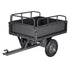 Garden Utility Trailer, 10 Cu. Ft & 227 kg Capacity, ATV UTV Hauling Trailer, Tow Behind Steel Dump Cart with 14" Tires, Hand Pull or Foot Pedal, Heavy Duty Yard Trailers for Lawn Mower Tractor