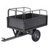 Garden Utility Trailer, 17 Cu. Ft & 272 kg Capacity, ATV UTV Hauling Trailer, Tow Behind Steel Dump Cart with 16&