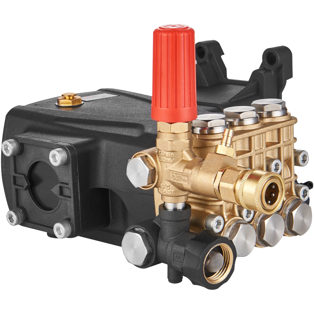 VEVOR Pressure Washer Pump, 25.4 mm Shaft Horizontal Triplex Plunger, 4400 PSI, 4 GPM, Replacement Power Washer Pumps Kit, Parts Washer Pump, Compatible with Simpson MorFlex Models 40224, 40225, 40226