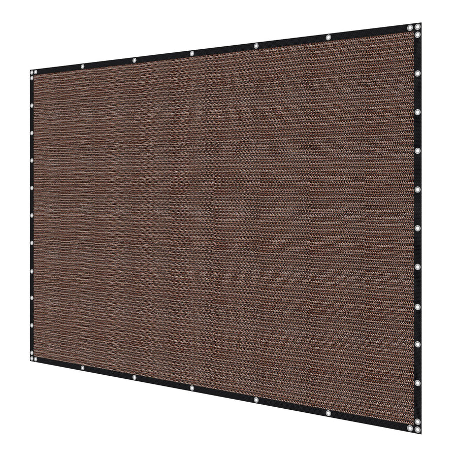VEVOR 90% Sun Shade Cloth Privacy Screen 305 x 366 cm for Patio Garden (Brown)