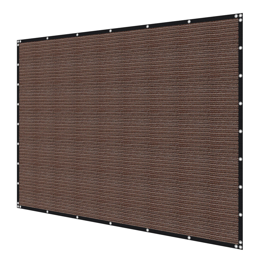 VEVOR 90% Sun Shade Cloth Privacy Screen 244 x 366 cm for Patio Garden (Brown)