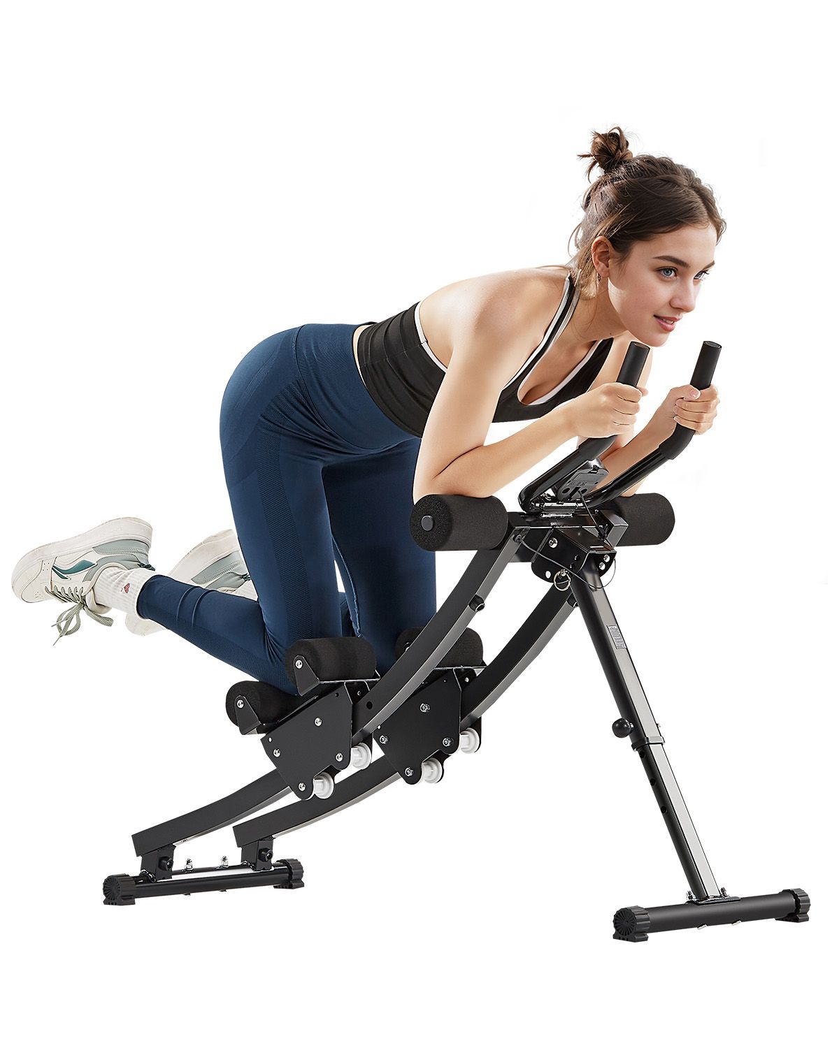 AB Workout Machine Equipment Home Gym Core Abdominal Trainers Dual-track
