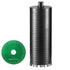 Core Drill Bit, 4" Wet/Dry Diamond Core Drill Bits for Brick and Block, Concrete Core Drill Bit with Pilot Bit Adapter and Saw Blade, 9.5" Drilling Depth, 5/8"-11 Inner Thread, Laser Welding