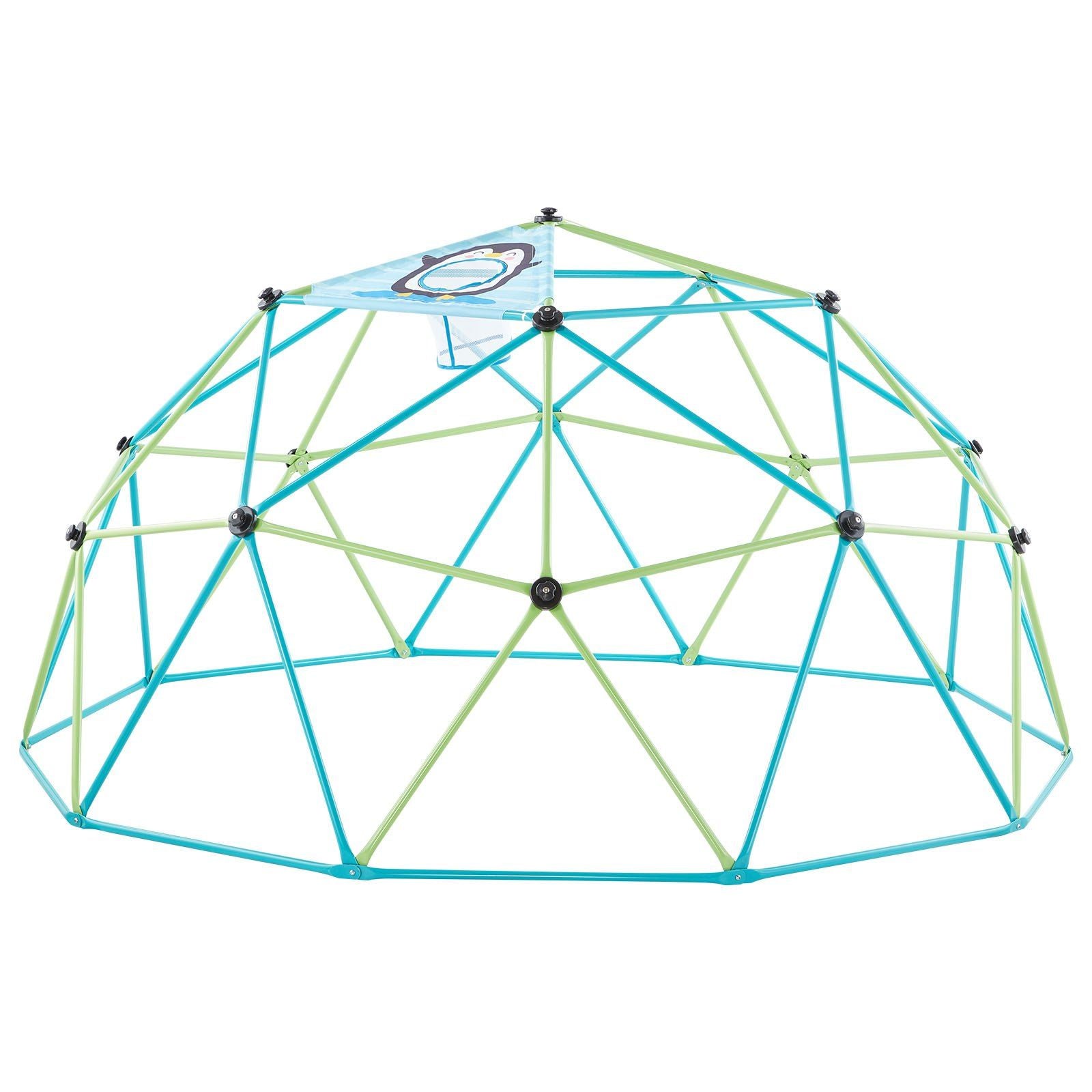 Climbing Dome, 305cm Geometric Dome Climber for Kids, 453kg Loading Jungle Gym Playground with Octopus Net & 2 Basketballs, Easy-Assembly Outdoor Backyard Climbing Toys - Gift for Boys Girls