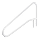Pool Rail, 137.1 x 81.3 cm Pool Handrail, 100kg Load Capacity Heavy Duty Stainless Steel Swimming Handrail, Seamless Welding, Recessed or Base Mount, for Poolside, Water Parks, Spa Centers