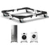 Fridge Stand Mobile Base, 1200 lbs Load Capacity, Washing Machine Stand with 8 Locking Twin Wheels and 4 Brakes, 23-36.6 Inches Adjustable Furniture Dolly for Washer, Refrigerator and Dryer