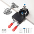 35 mm Concealed Door Hinge Jig, Aluminum Alloy Cabinet Hinge Jig, Accurate Locking Dual Clamp Fixation Hinge Drill Jig with Accessories, Woodworking Tool for Doors Cabinets Hinges Mounting