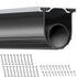 Garage Door Seals Bottom Rubber, U Shape +O Ring Garage Door Bottom Weather Seal with Pre-drilled Aluminum Track Retainer Kit, 16ft 5/16 inch T-ends and 3 3/4 inch Width, for Doors, Black