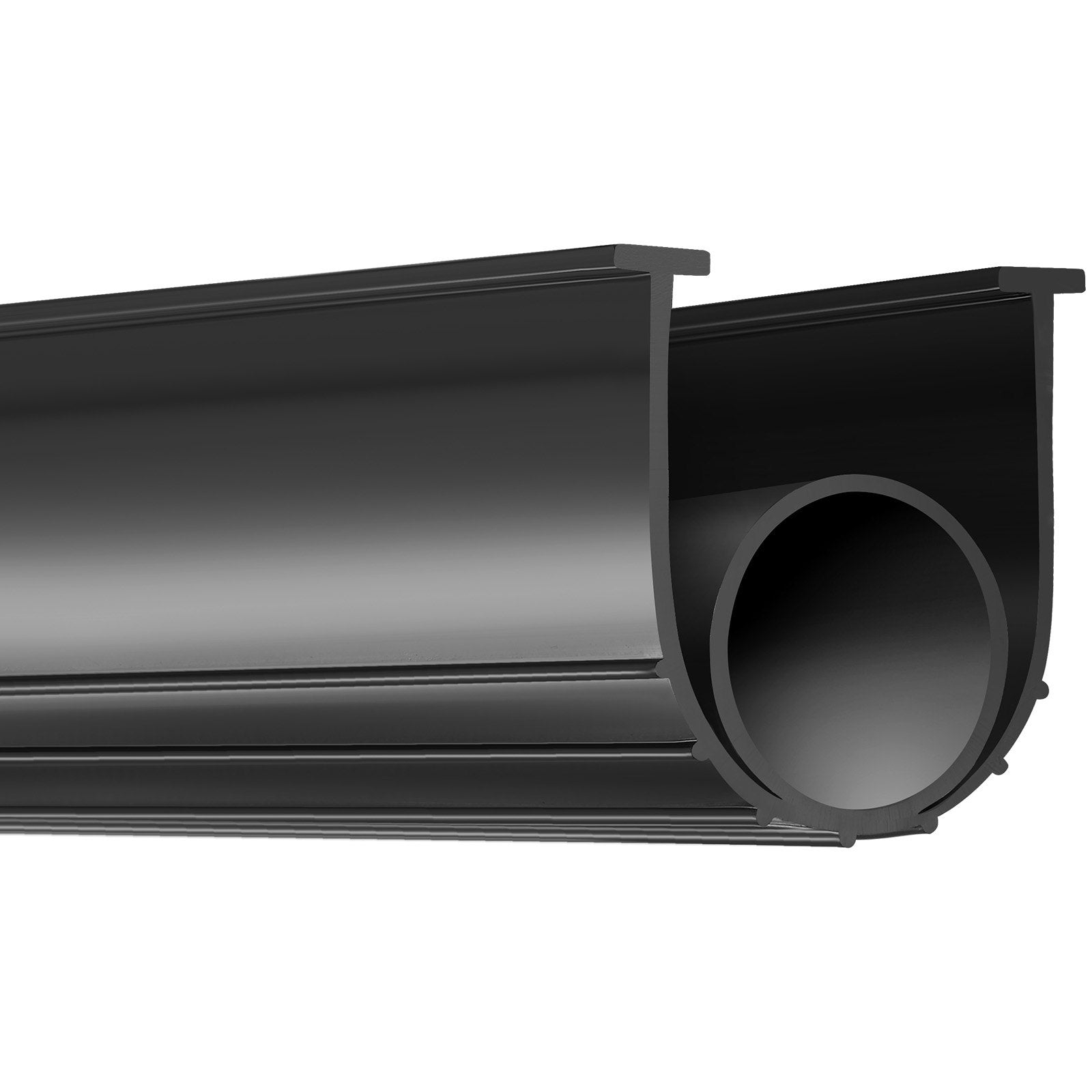 Garage Door Seals Bottom Rubber, U Shape +O Ring Combination Garage Door Bottom Weather Seal, 16ft Weatherproofing Garage Door Seal, 5/16 inch T-ends and 3 3/4 inch Width, for Doors, Black