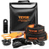 Off-Road Recovery Kit, 7.6 x 914.4 cm, Heavy Duty Winch Recovery Kit with 13608 kg Tow Straps, 20T D-Ring Shackles, Shackle Receiver, Snatch Block Pulley, Gloves, Storage Bag for ATV Jeep Truck