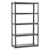 Storage Shelves, 2000 lbs, 5 Tier Garage Storage Shelving, 18" D x 40" W x 72" H Adjustable Metal Shelves for Garage Shelves Utility Rack Shelf, Ideal for Kitchen, Warehouse, Basement, Black