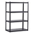 Storage Shelves, 2400 lbs, 4 Tier Garage Storage Shelving, 20" D x 40" W x 57" H Adjustable Metal Shelves for Garage Shelves Utility Rack Shelf, Ideal for Kitchen, Warehouse, Basement, Black