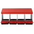 4-Compartment Chicken Nest Box Metal Box with Inclined Nesting Boxes