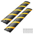 1830MM Rubber Speed Bump, 2 Pack, 2 Channel Heavy Duty Traffic Speed Hump, 9,979 kg/Axle Load Capacity, Cable Protector Ramp with Expansion Screws, for Asphalt Concrete Gravel Driveway Road