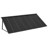 Fixed Metal Awning 2032 × 910 mm, Window Awning Door Canopy, Stable Triangle Steel Frame Exterior Awnings Rain, and Snow Sunlight Protection for Door Entrance, Windows, Porches, Balconies