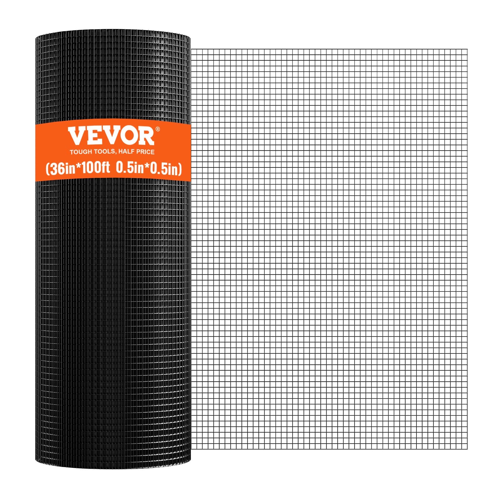 Hardware Cloth, 36'' x 100' Galvanized Wire Mesh Roll, 19 Gauge Chicken Wire Fence Roll, Vinyl Coating Metal Wire Mesh for Chicken Coop Barrier, Rabbit Snake Fences, Poultry Enclosures