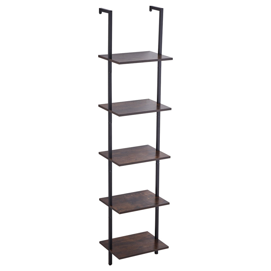 VEVOR Industrial Square Pipe Shelf 5 Tier 40x30x178cm Wall-Mount for Bedroom