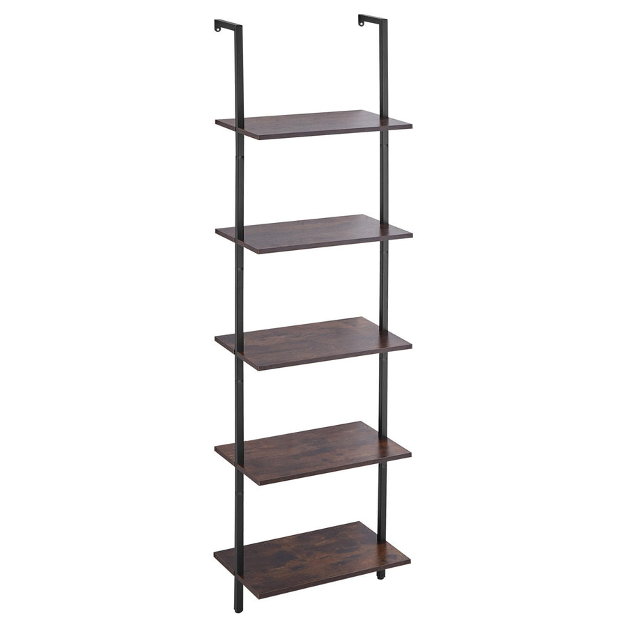 VEVOR Industrial Square Pipe Shelf 5 Tier 48x30x178cm Wall-Mount for Bedroom