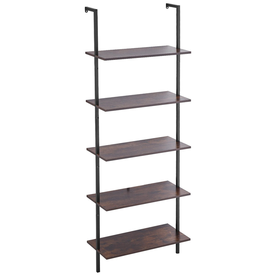 VEVOR Industrial Square Pipe Shelf 5 Tier 64x30x182.5cm Wall-Mount for Bedroom