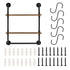 Industrial Pipe Shelf 2 Tier 24x7.87in Wall-Mount for Kitchen Bedroom