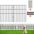 Garden Fence, No Dig Fence 44(H)x33(L)cm Animal Barrier Fence, Underground Decorative Garden Fencing with 3.81 cm Spike Spacing, Metal Dog Fence for the Yard and Outdoor Patio, 28 Pack