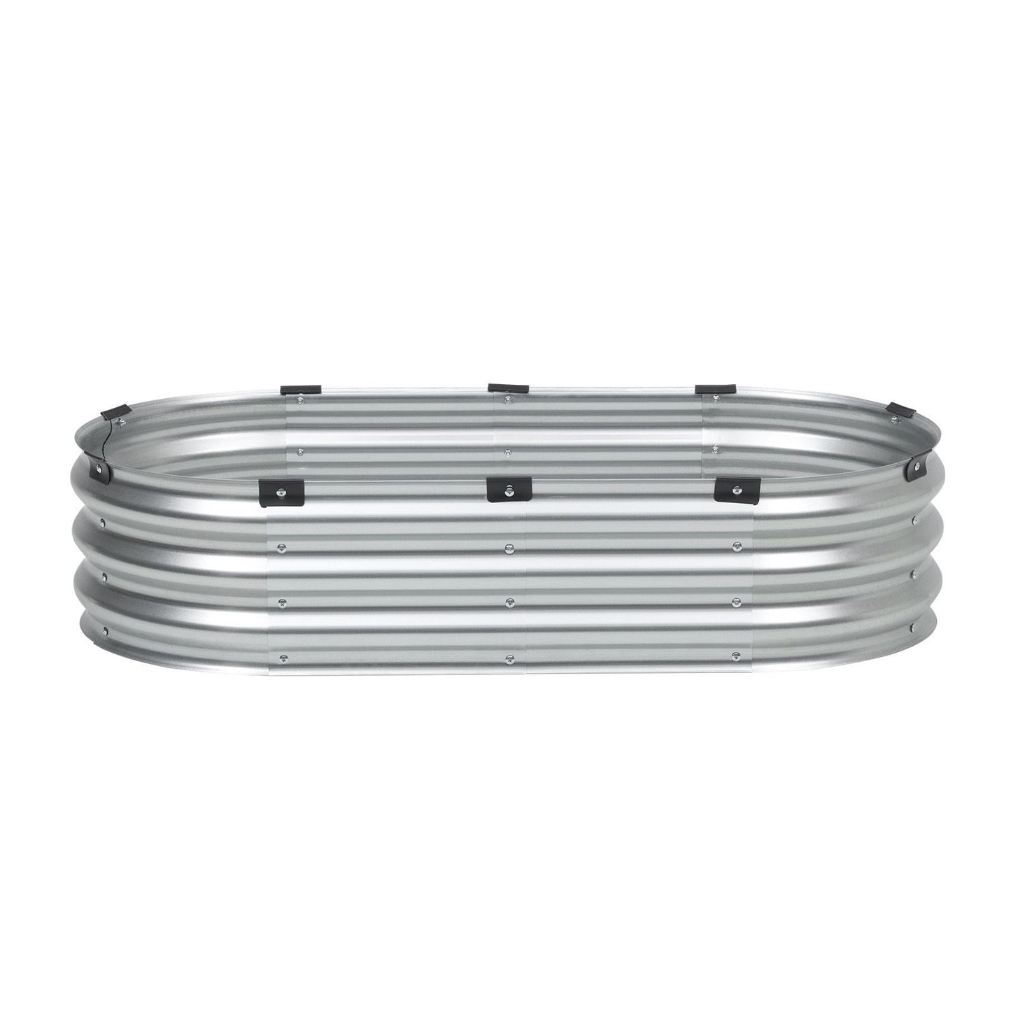 Metal Raised Garden Bed 4x2x1 ft Outdoor Galvanized Planter Box Silver