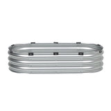 Metal Raised Garden Bed 4x2x1 ft Outdoor Galvanized Planter Box Silver
