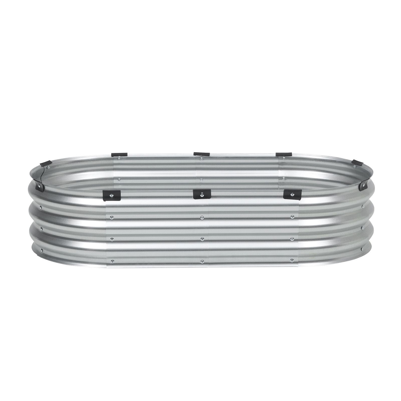 Metal Raised Garden Bed 4x2x1 ft Outdoor Galvanized Planter Box Silver