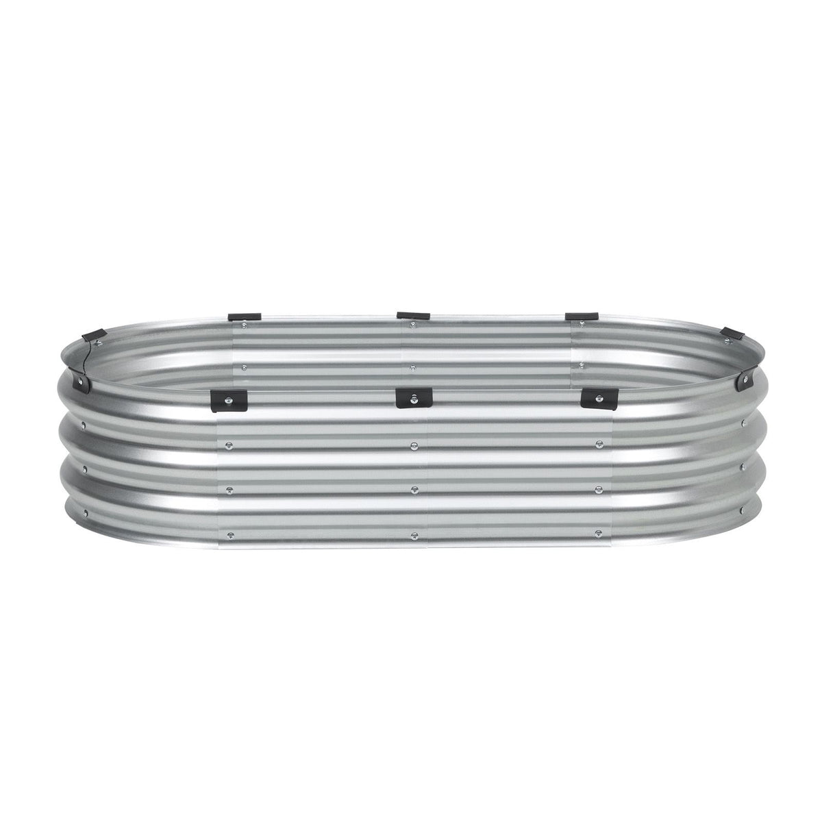 Metal Raised Garden Bed 4x2x1 ft Outdoor Galvanized Planter Box Silver