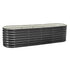 Metal Raised Garden Bed, 2.4 x 0.6 x 0.6 m Oval Outdoor Galvanized Planter Garden Box, Open Bottom Design, Large Planter Raised Bed for Growing Vegetables, Flowers, Herbs, Succulents, Dark Gray