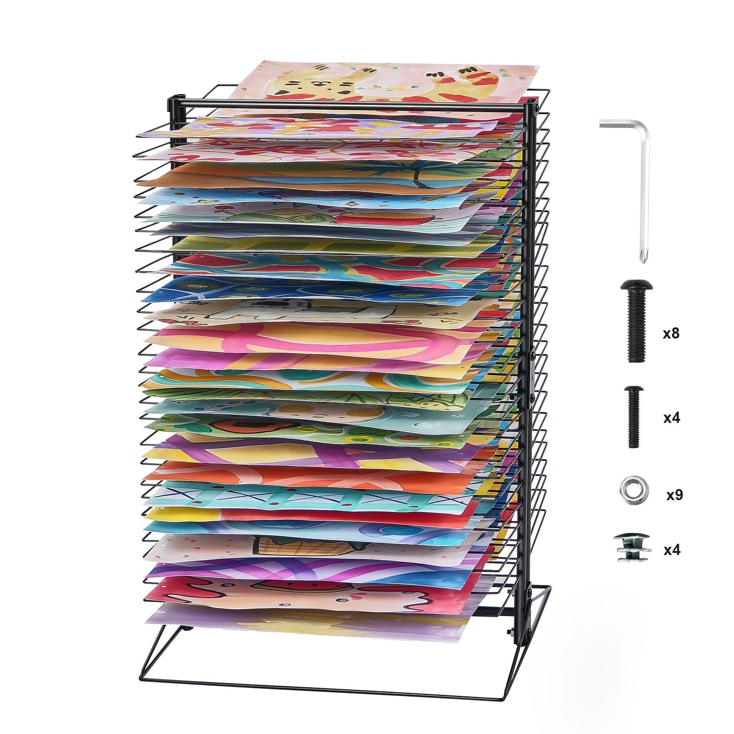 Art Drying Rack 50 Removable Shelves Painting Drying Rack for Classroom