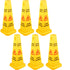 6 Pack Floor Safety Cone, 66.04cm Wet Floor Sign, Yellow Caution Wet Floor Signs 4 Sided, Public Safety Wet Floor Cones Bilingual Wet Sign Floor for Indoors and Outdoors