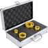 Diamond Drill Bits 4PCS Diamond Hole Saw 25/35/50/68mm Tile Hole Saw Kit Vacuum Brazed Diamond Drill Bit 0.59in/15mm Segment Tile Hole Saw w Storage Case for Tile Ceramic Porcelain Marble Stone